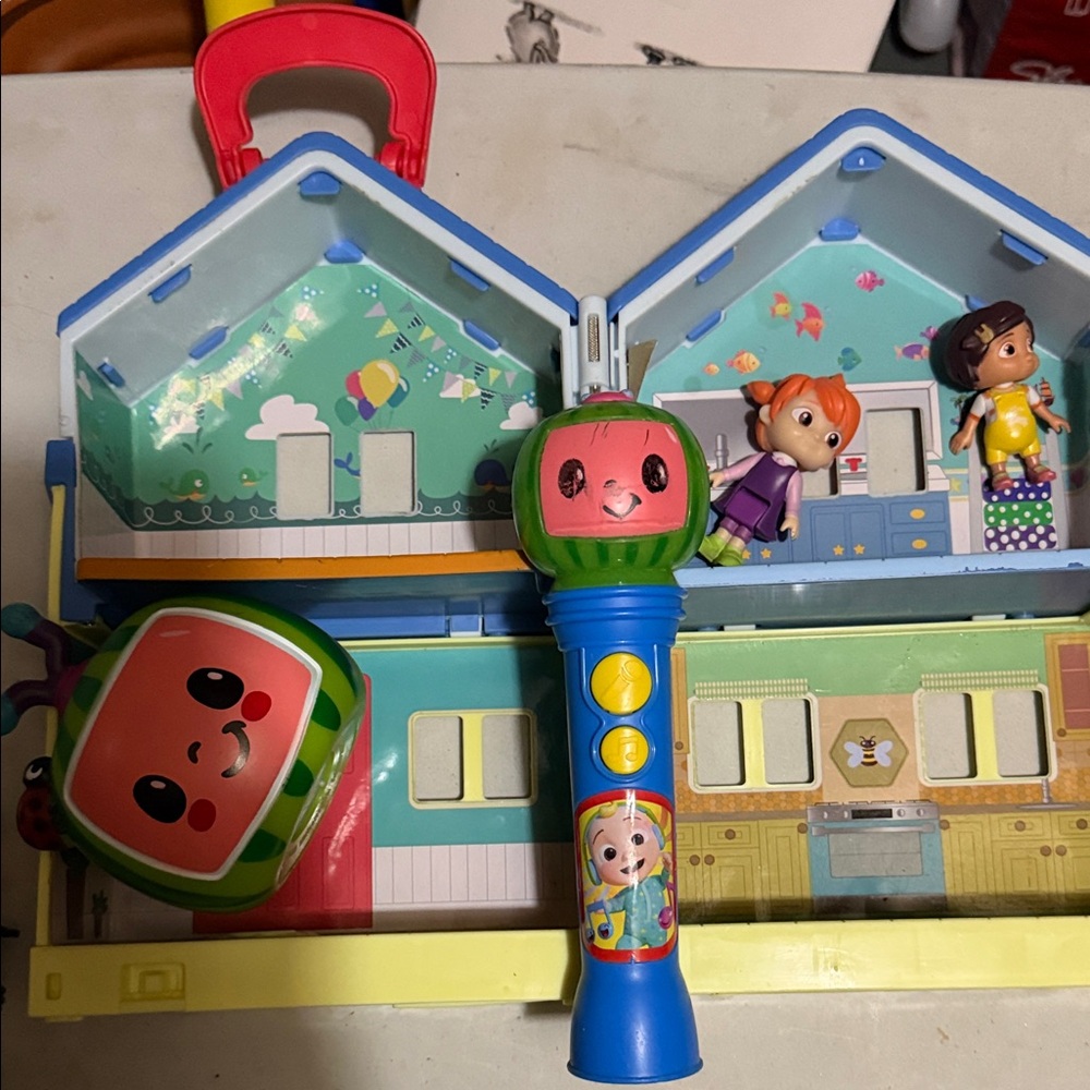 Colorful Kids Playhouse Cocomelon  Set with Figures